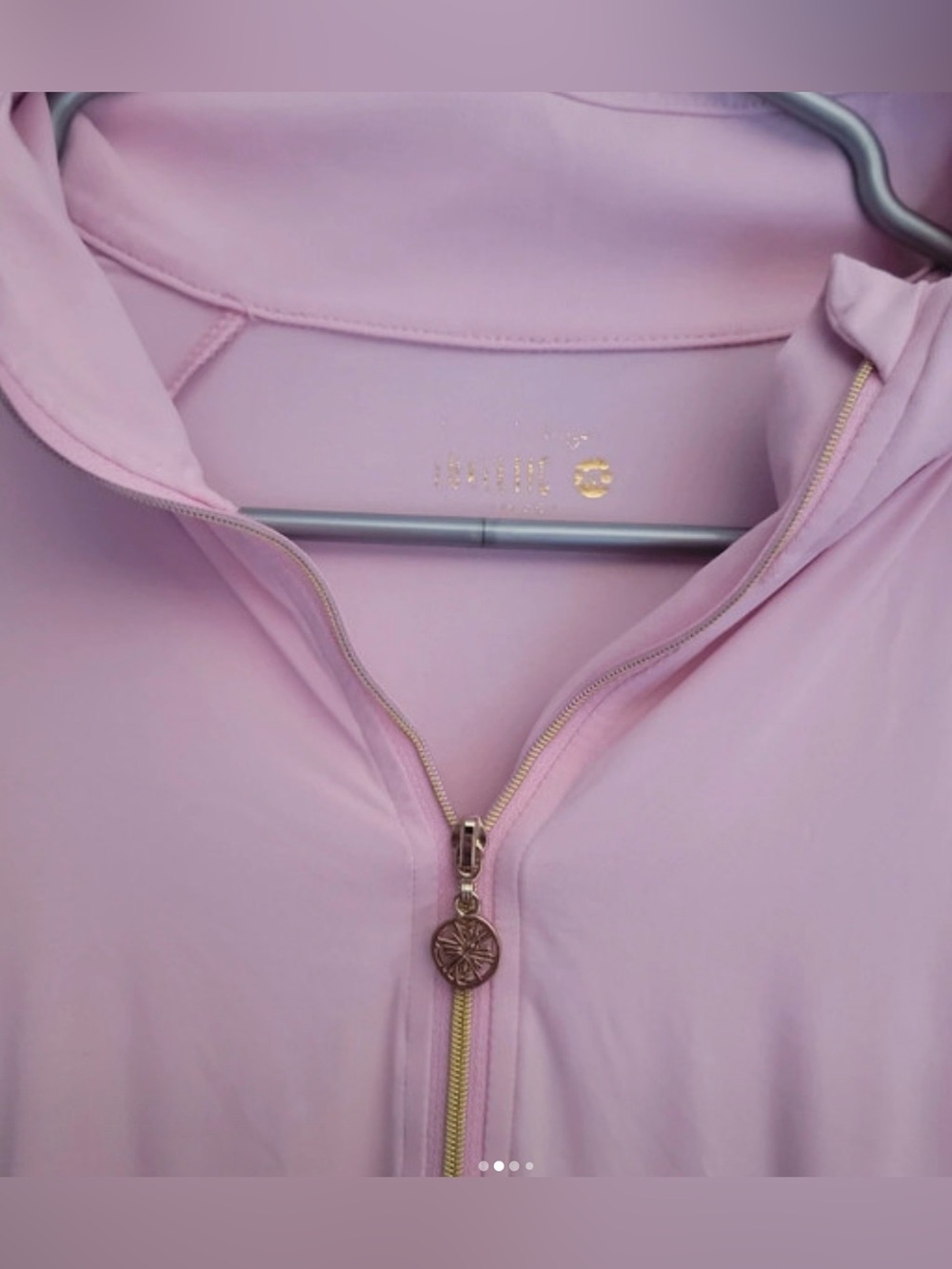 Lilly Pulitzer Pink Quarter-Zip Pullover Long Sleeve Top Size XL | EUC - Picture 3 of 4